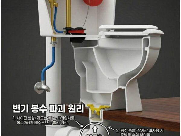 변기 물이 줄어드는 현상(봉수파괴), 원인과 해결 방법 | 물이 저절로 빠지고 냄새가 날 때 확인할 것