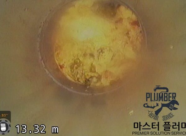 강남 오피스 빌딩 탕비실 싱크대 막힘 해결 | 하수관 고압세척·배관 내시경 검사