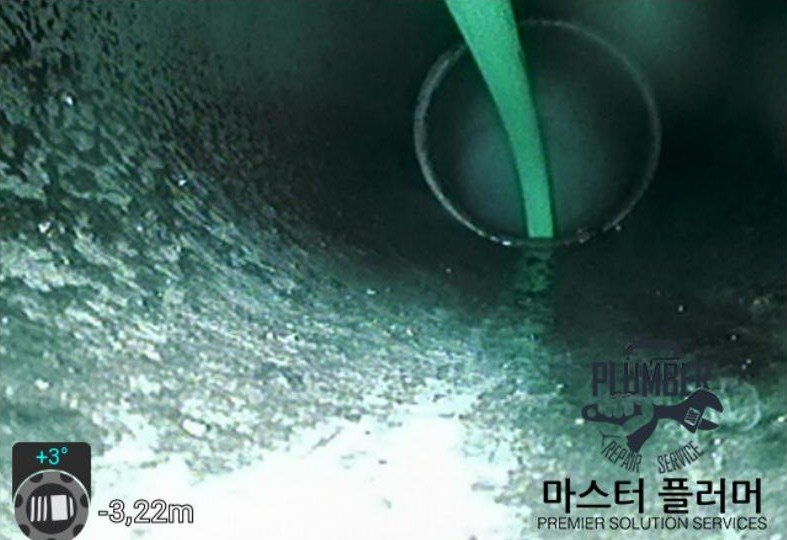 특수 회전노즐로 입상관 고압세척